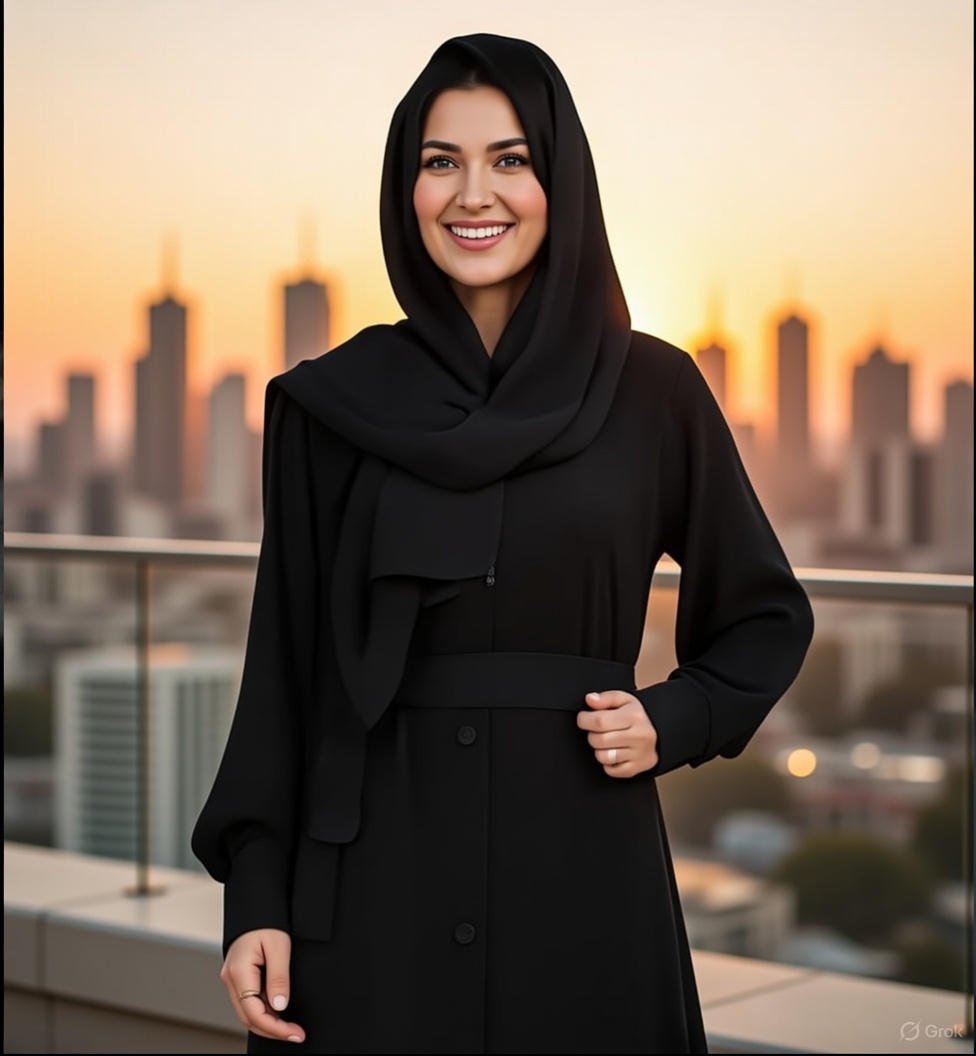 nurhaya elegante rundhals burqa – schwarz (xxs–xl) nurhaya elegante rundhals burqa – schwarz (xxs–xl)