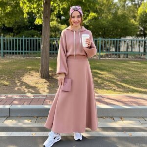 nurhaya cozy raglan zweiteiler – sweatshirt & rock