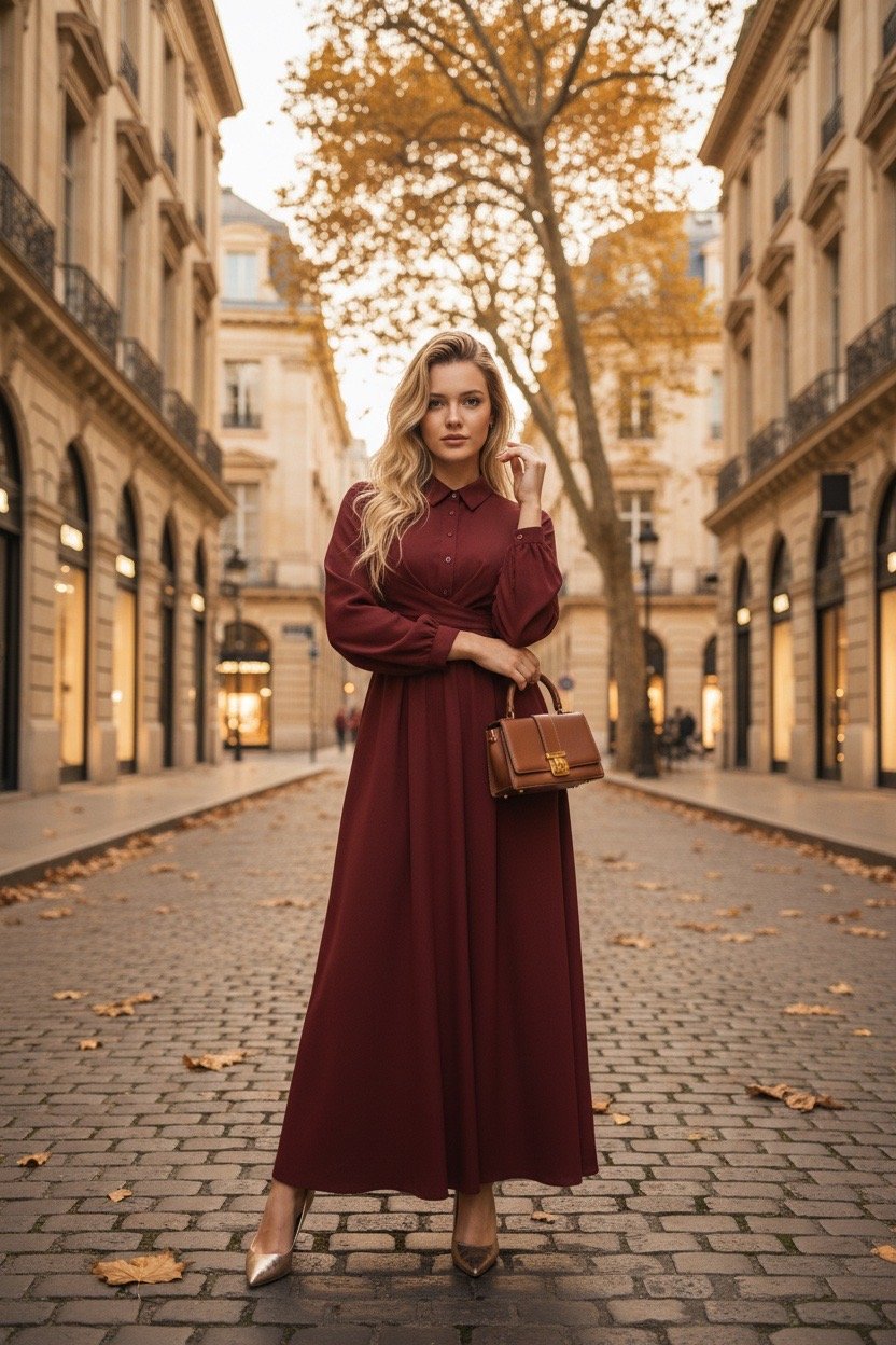 nurhaya elegantes langarm hemdkleid in a linie nurhaya elegantes langarm hemdkleid in a linie