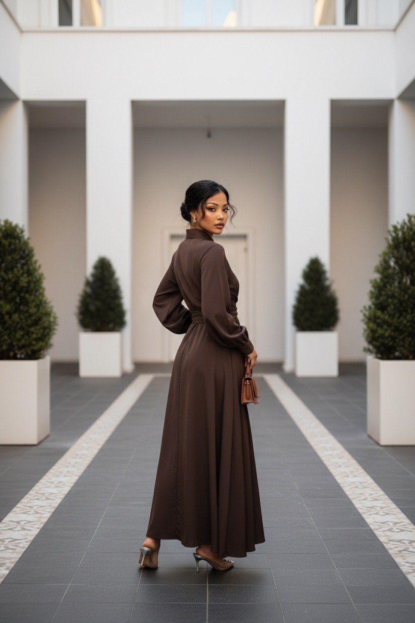 nurhaya elegantes langarm hemdkleid in a linie nurhaya elegantes langarm hemdkleid in a linie