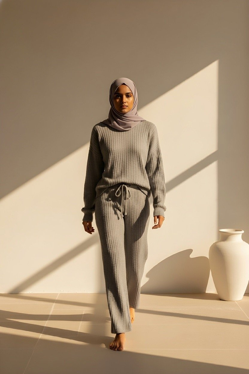 elegantes casual strick zweiteiler set – gestrickter pullover mit langen Ärmeln und gerader hose in weiß, grau oder schwarz elegantes casual strick zweiteiler set – gestrickter pullover mit langen Ärmeln und gerader hose in weiß, grau oder schwarz